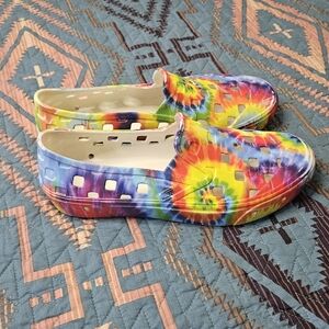 Vans Tie Dye rubber slip ons‎